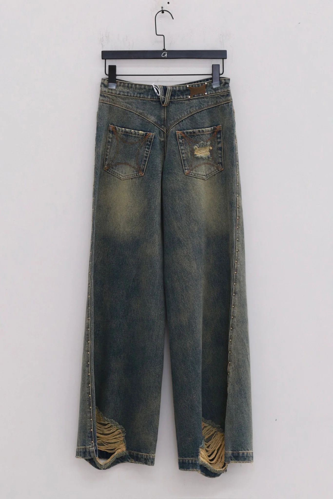 RUI built 25 autumn and winter G waist rivet wide-leg jeans RUI-RAW25WV20-Grey Blue - Image 2