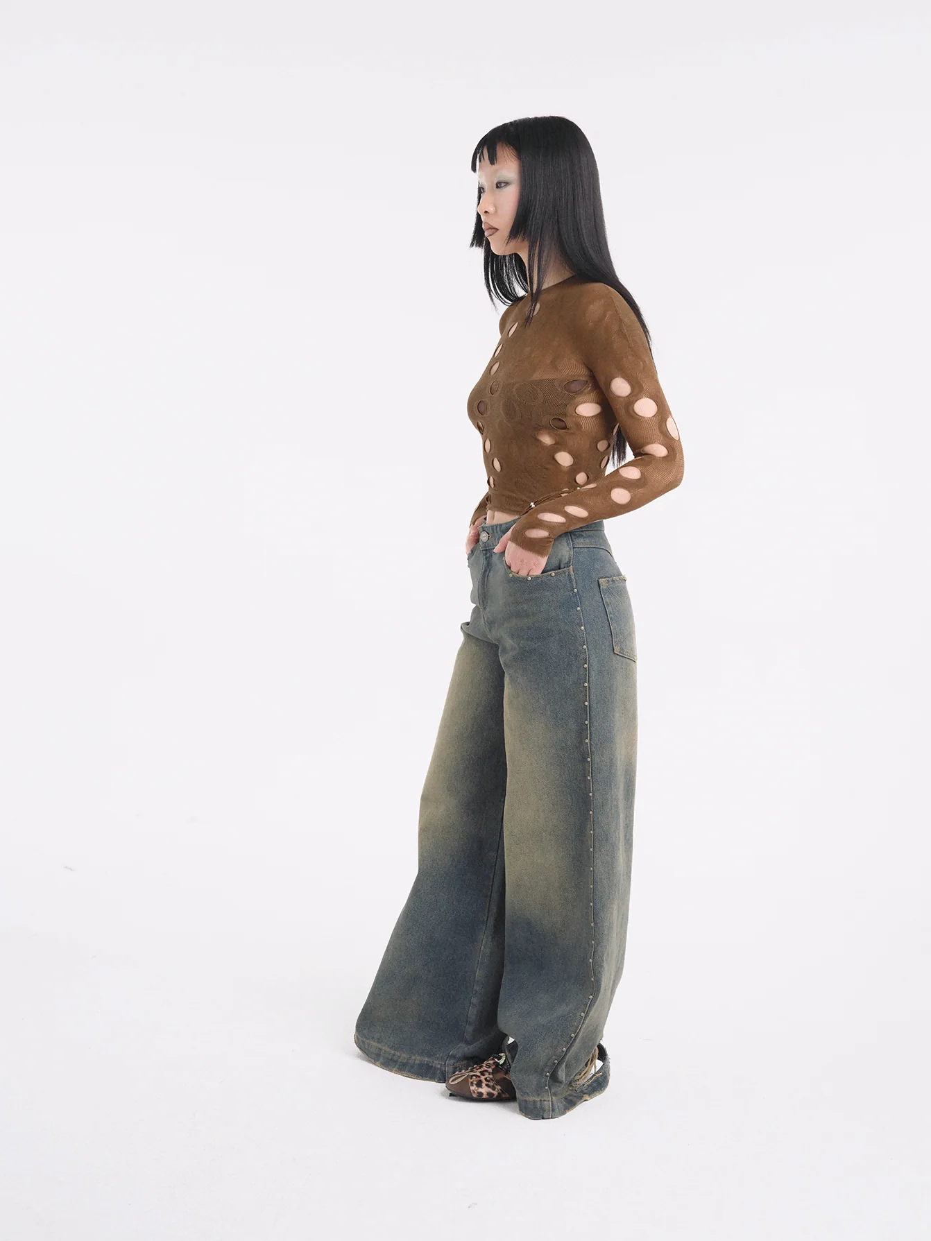 RUI built 25 autumn and winter mesh tube top tights RUI-RAW25JW02-Marsh - Image 7