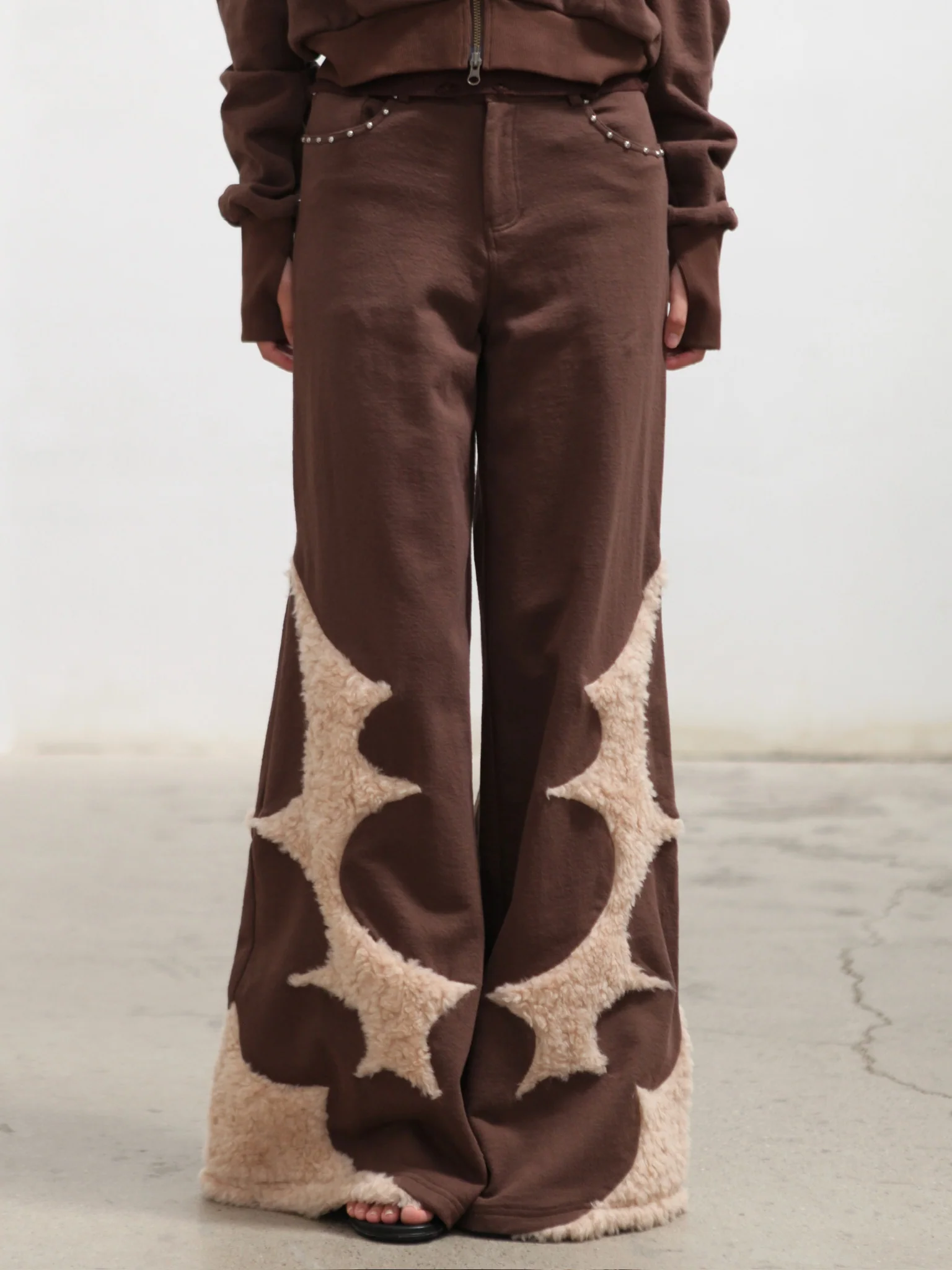 RUI built 25 autumn and winter patchwork casual pants RUI-RAW25WV13-Chocolate - Image 6