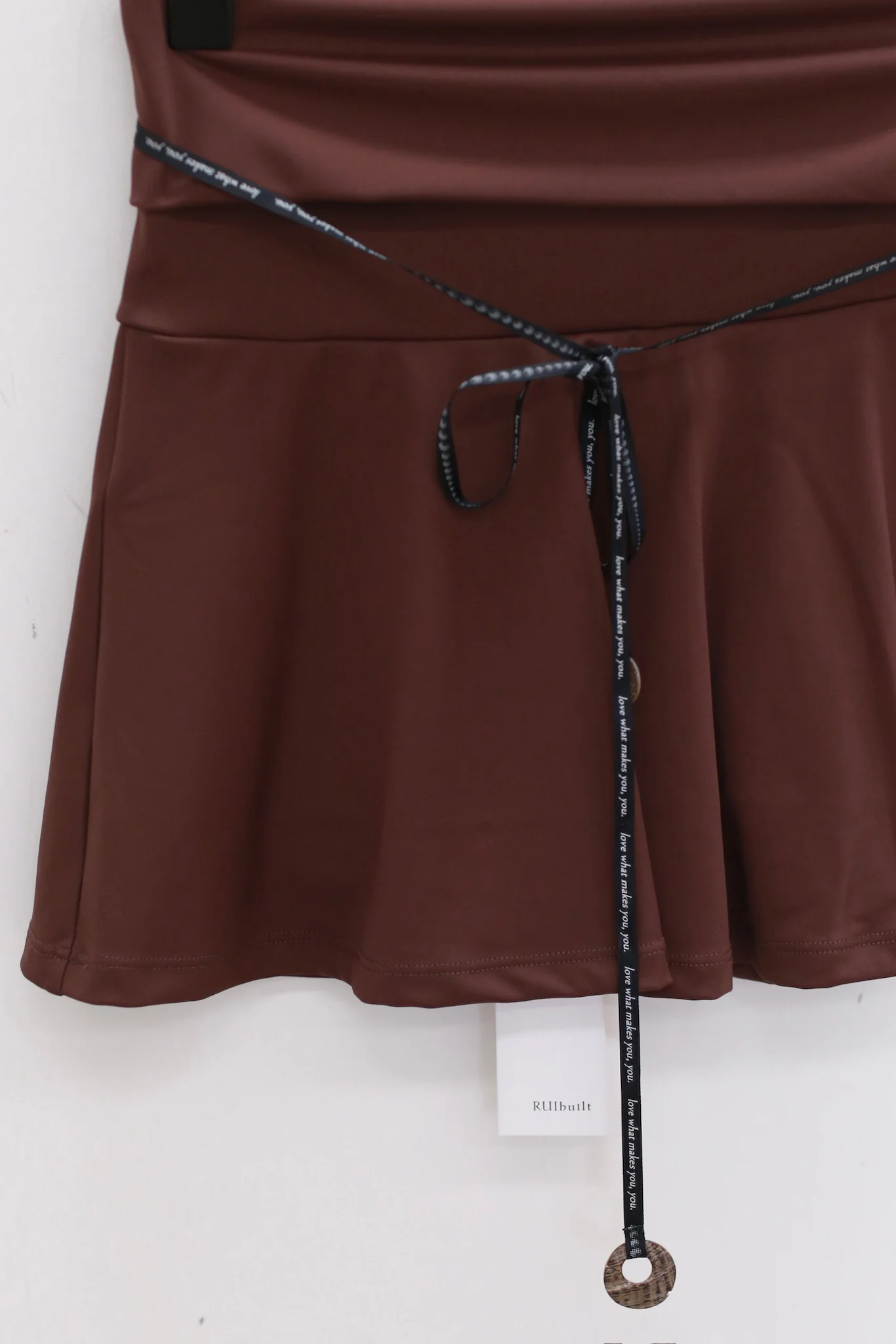 RUI built 25 autumn and winter sports cuffed shorts skirt RUI-RAW25WV08-Chocolate - Image 2