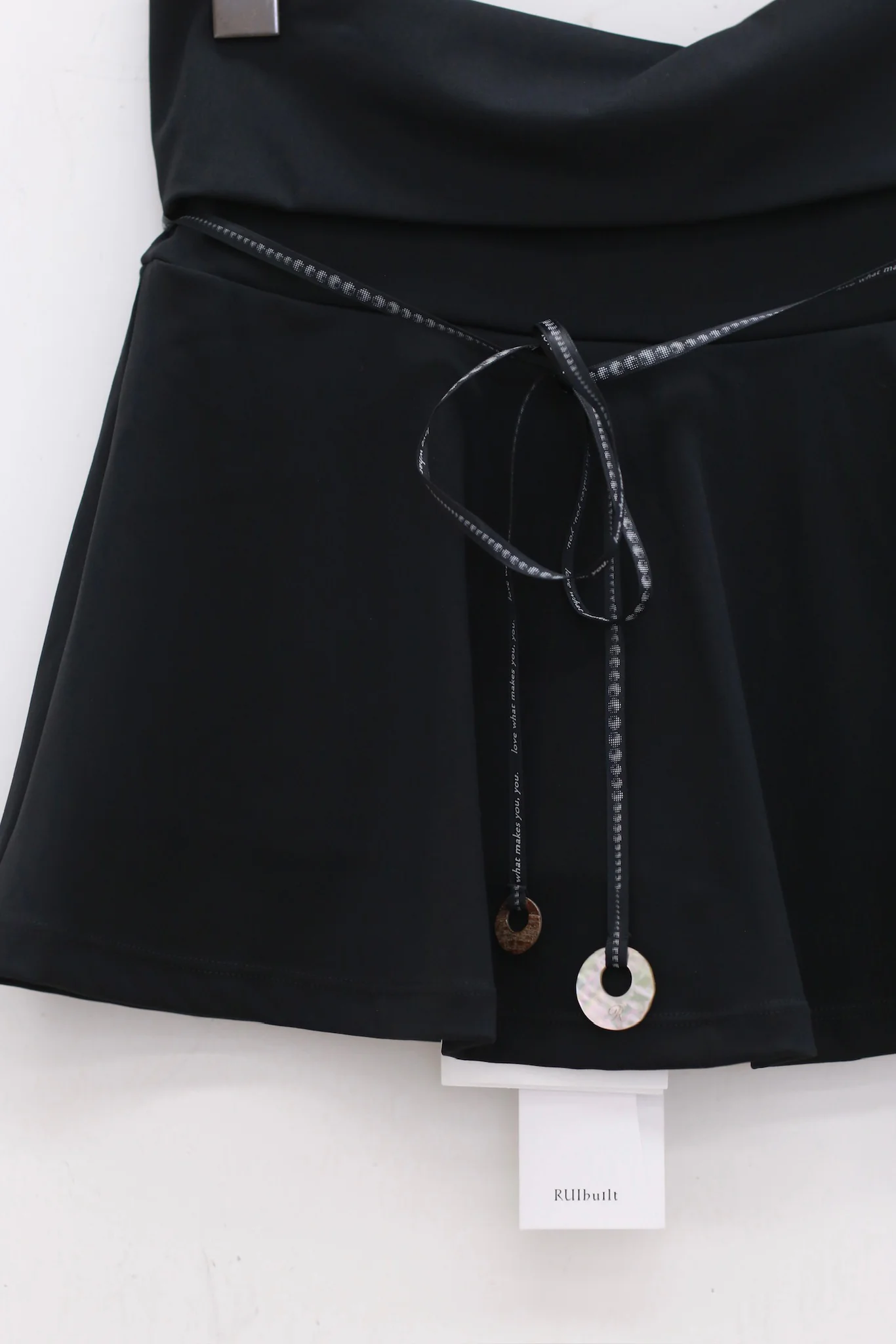 RUI built 25 autumn and winter sports cuffed shorts skirt RUI-RAW25WV08-Onyx black - Image 2