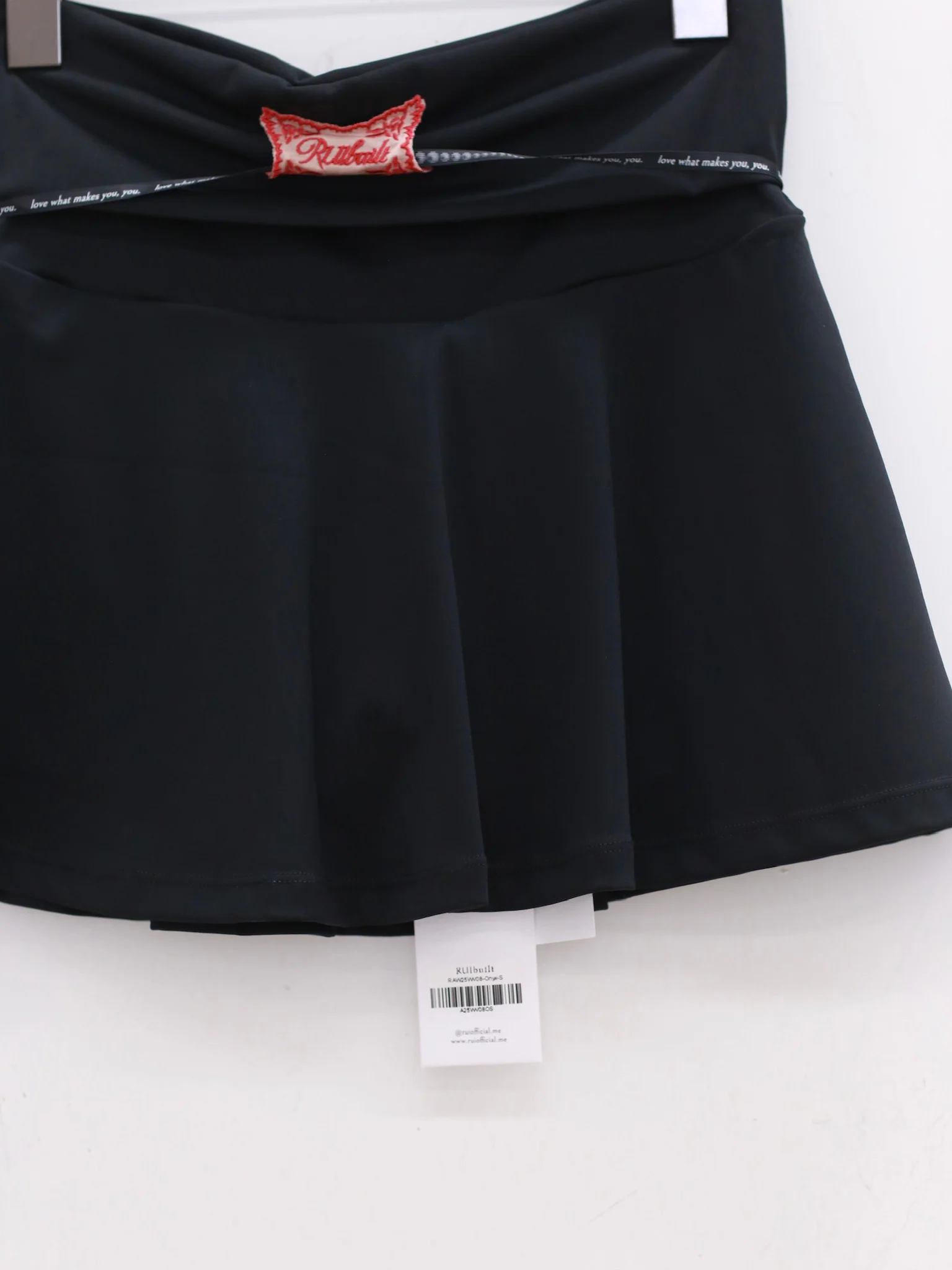 RUI built 25 autumn and winter sports cuffed shorts skirt RUI-RAW25WV08-Onyx black - Image 3