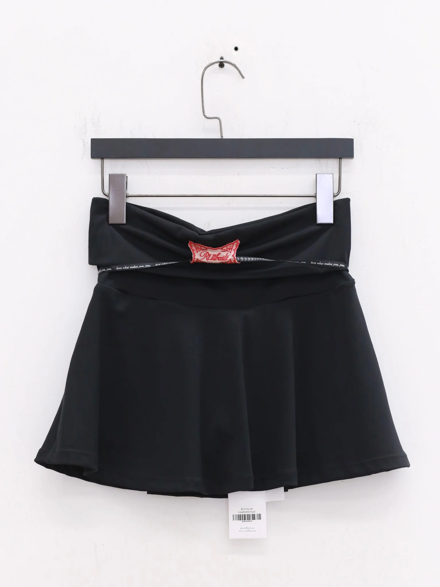 RUI built 25 autumn and winter sports cuffed shorts skirt RUI-RAW25WV08-Onyx black - Image 4
