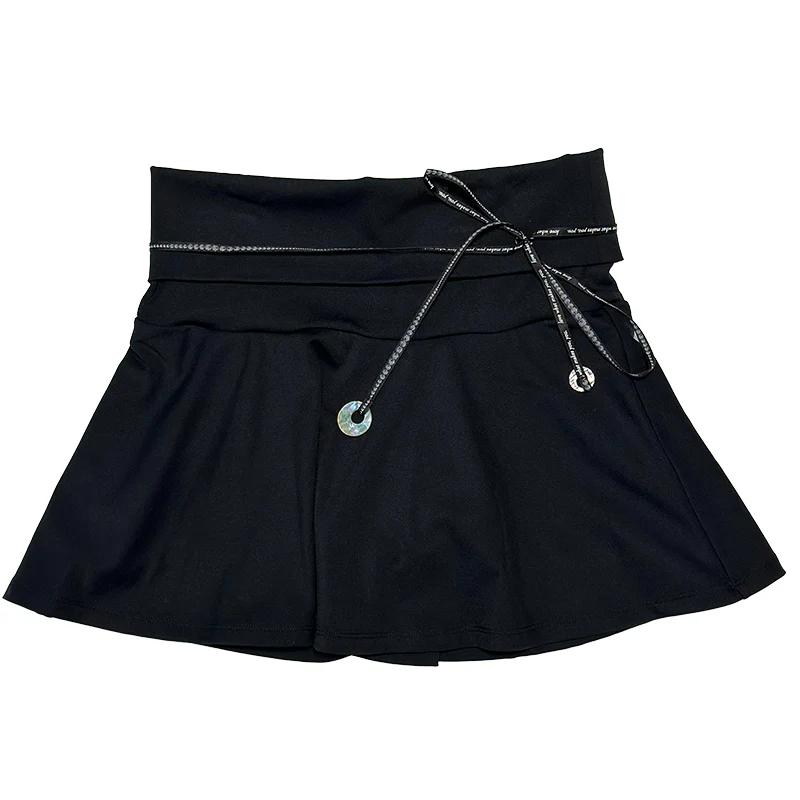 RUI built 25 autumn and winter sports cuffed shorts skirt RUI-RAW25WV08-Onyx black - Image 5