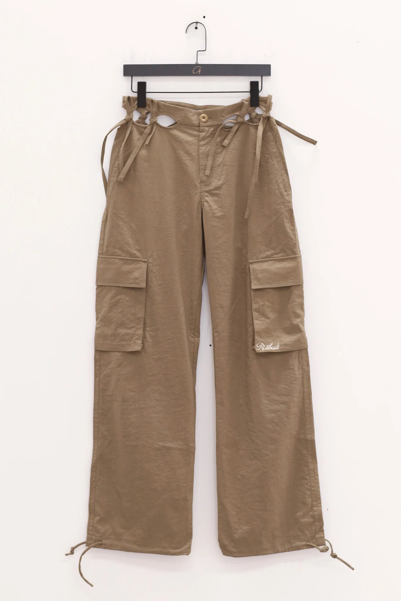 RUI built 25 spring and summer embroidered hollow overalls RUI-RSS25WV03-JL Army Green