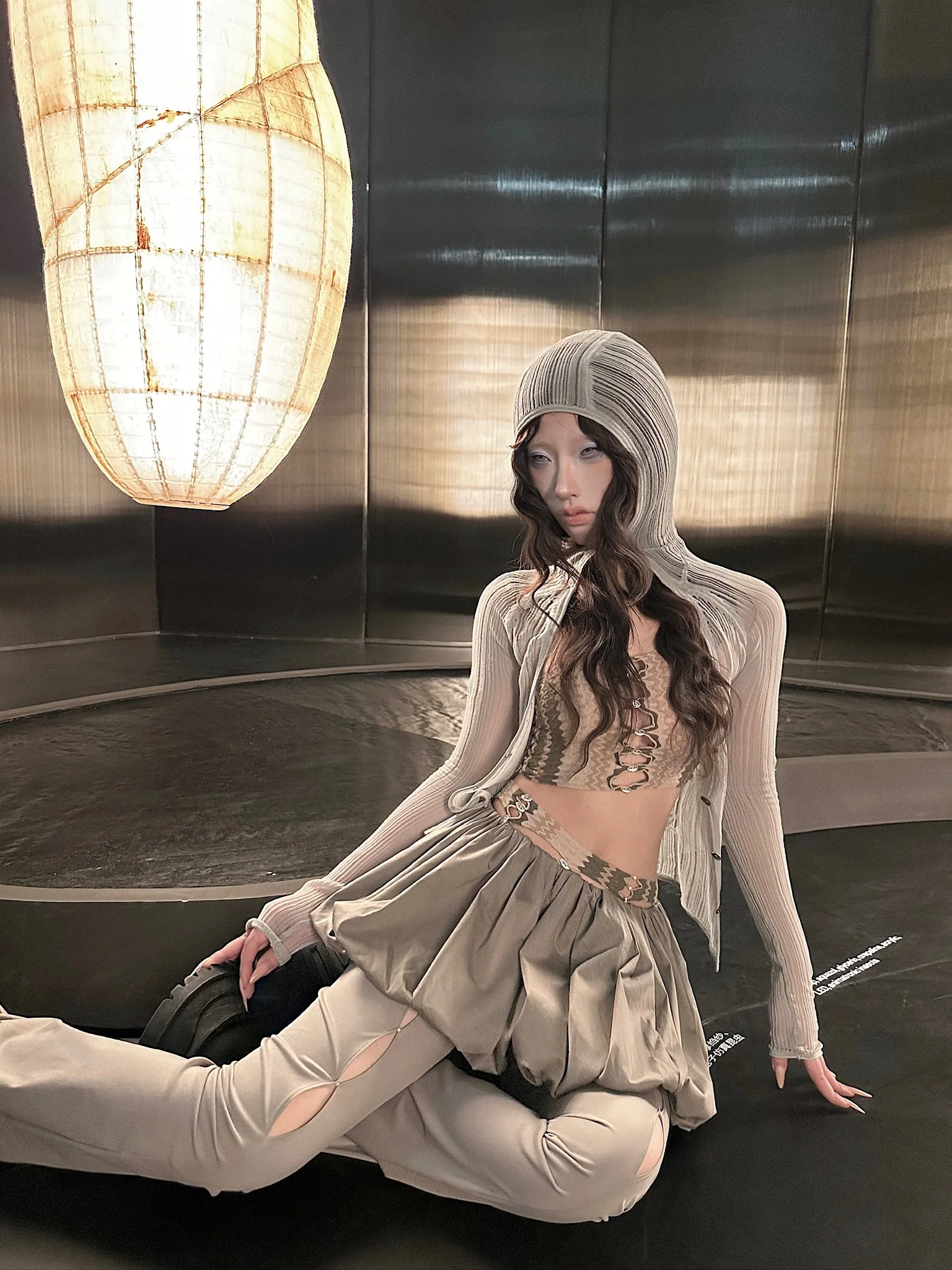 RUI built 25 spring and summer semi-transparent knitted hoodie RUI-RSS25KN04-DFCS Light Jade - Image 13