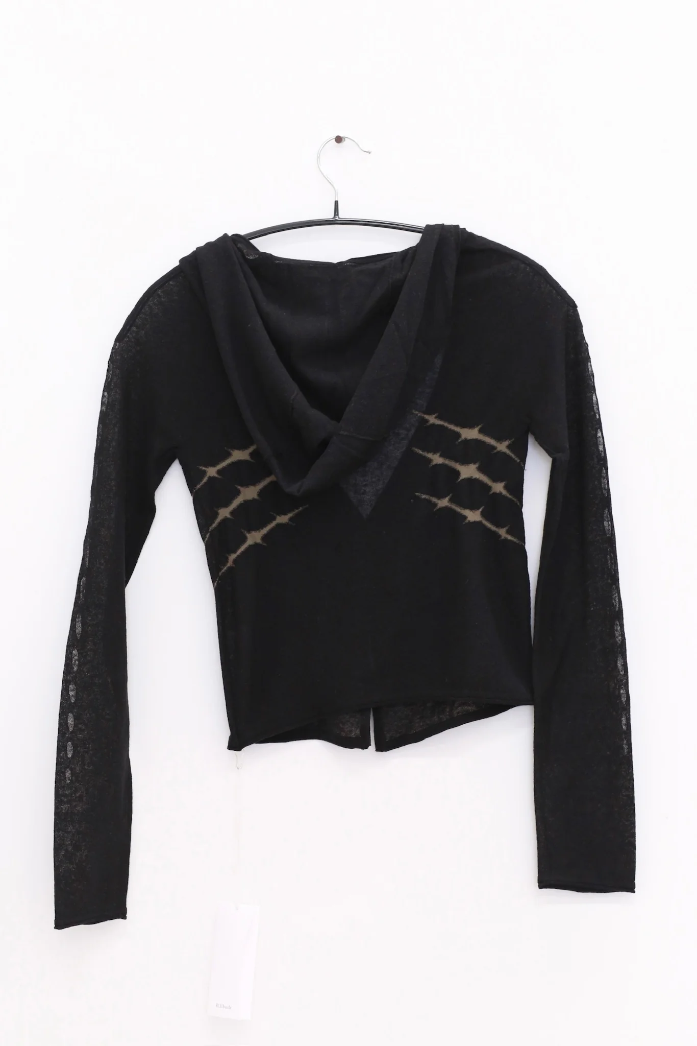 RUI built 25 spring and summer thorn intarsia hoodie RUI-RSS25KN03-HEI black - Image 2
