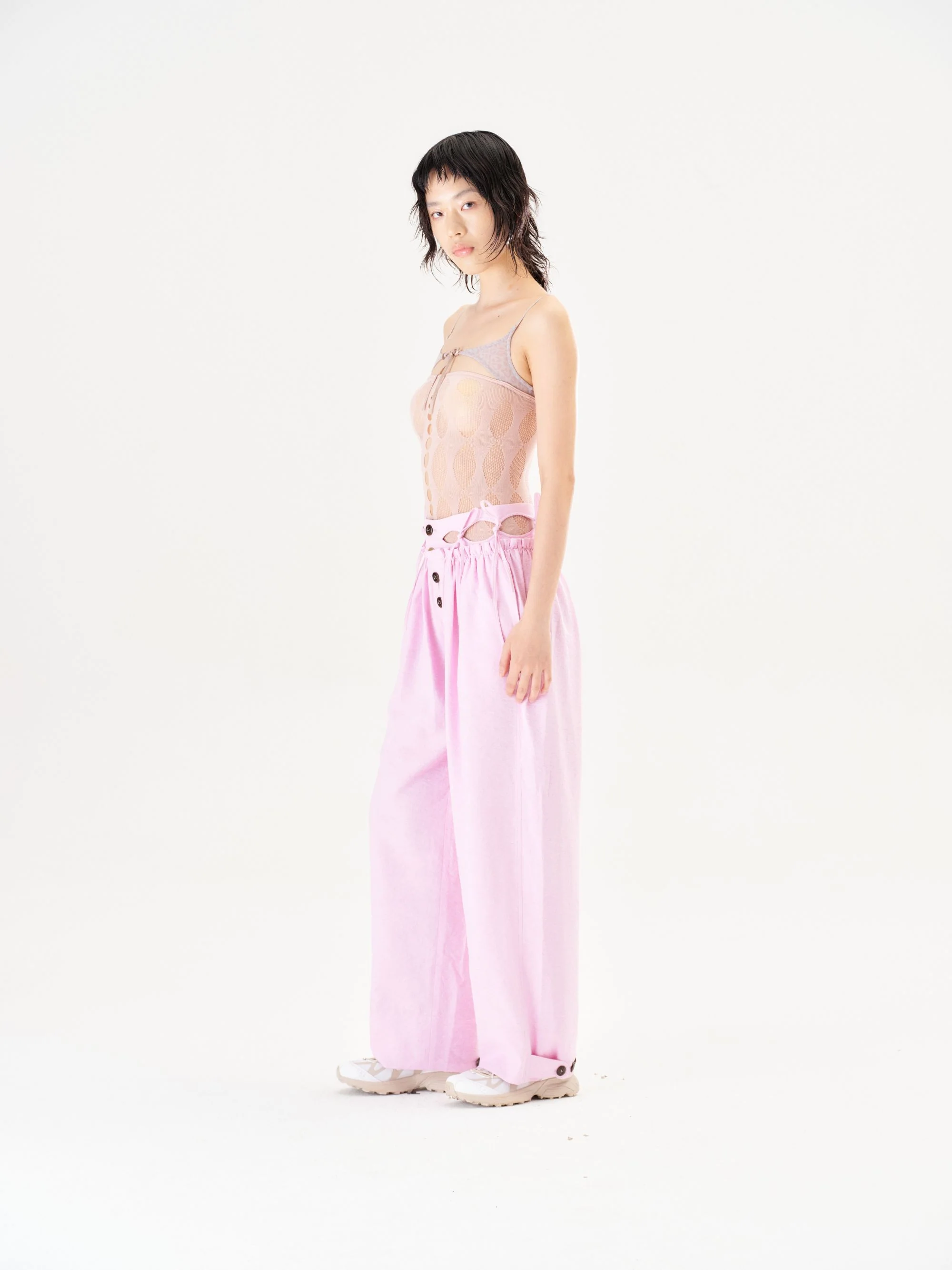 RUI built 26 Early Spring Elastic Leopard Print Mesh Bodysuit RUI-S26CB01-Misty Rose Nude Pink - Image 9