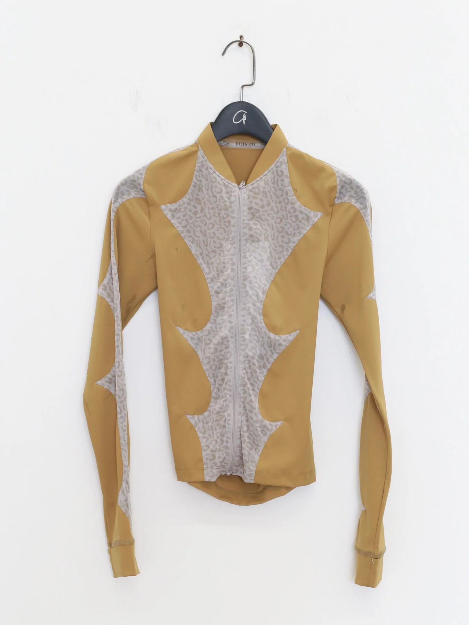 RUI built 26 Early Spring Thorn Patchwork Leopard Print Mesh Sports Jacket RUI-S26WV13-Mustard Mustard Yellow - Image 4