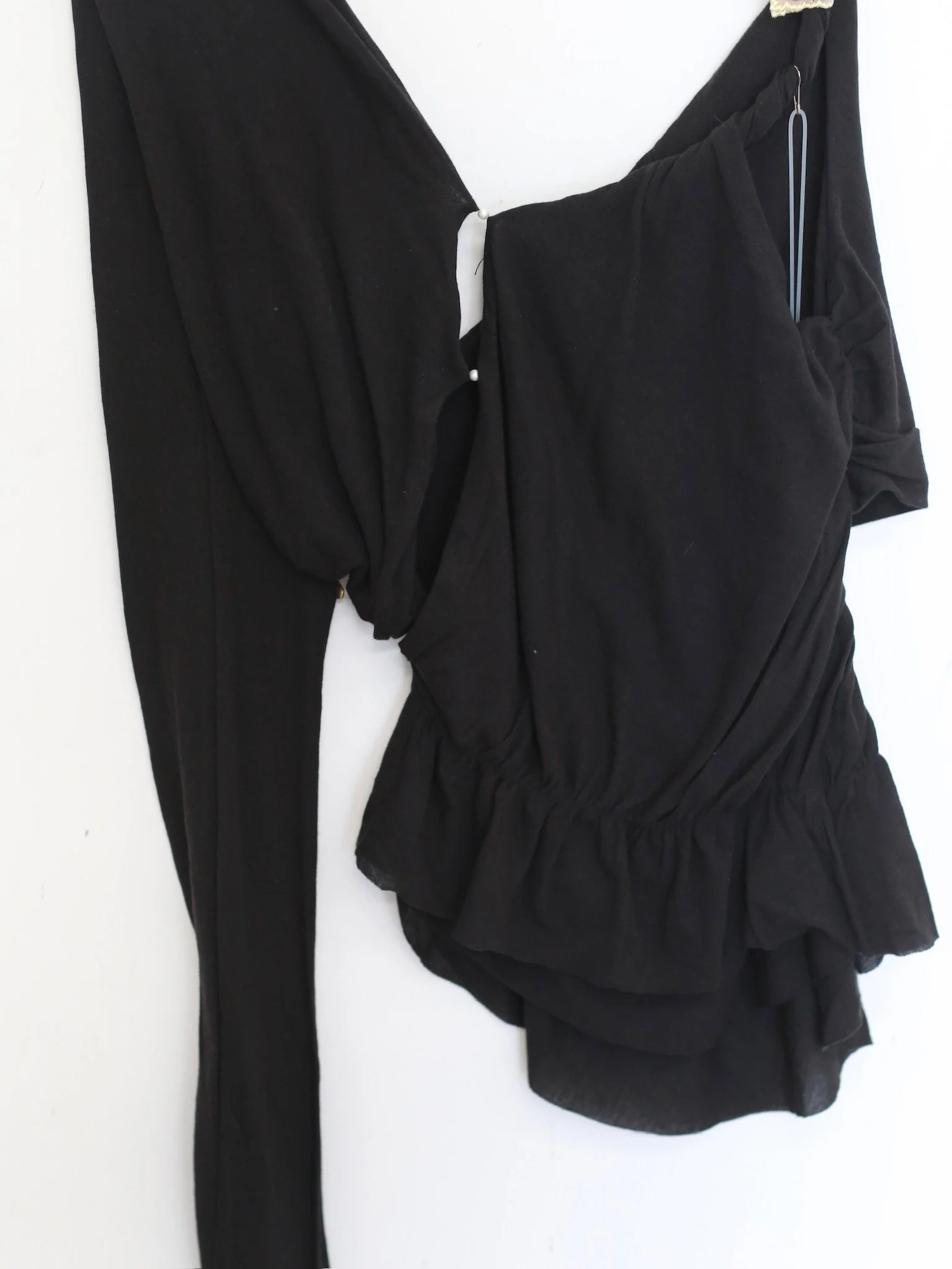 RUI built 26 Spring/Summer Knot-Wrapped Ribbon Top/Suitsuit RUI-S26WV02ONM-Onyx Black - Image 4