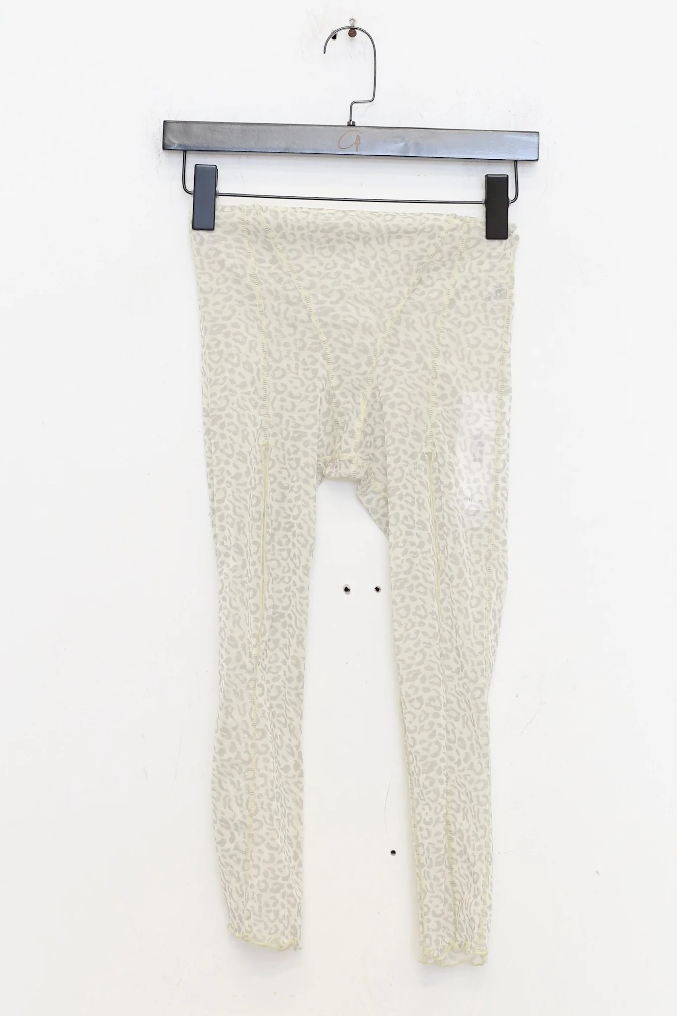 RUI built 26 Spring/Summer Leopard Print Mesh Pantyhose RUI-S26WV23-Butter (Creamy Yellow) - Image 2