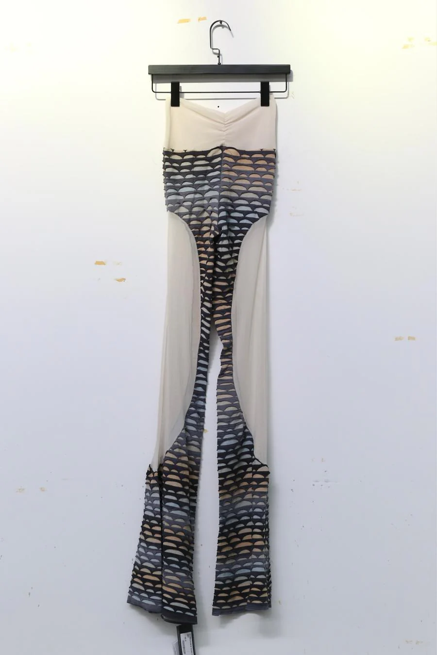 RUI fish scale stitching mesh flared pants RSS23KN06 nightfall black and gray gradient - Image 23