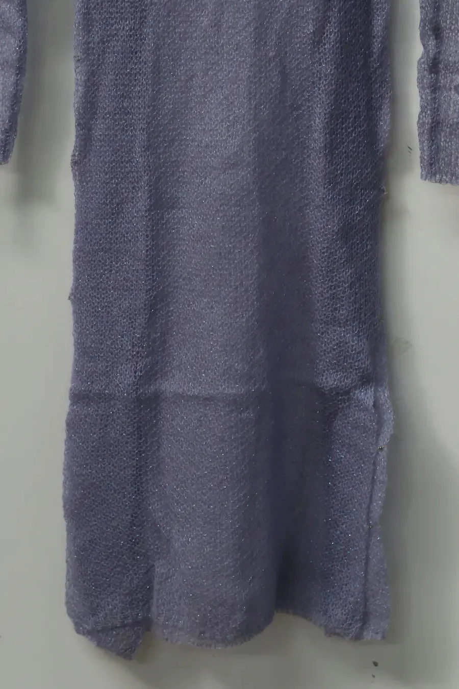 Rui Zhou KN03 Series Mohair Backless Dress RUI-RUIFW21KN03L-DXZ Lilac - Image 10