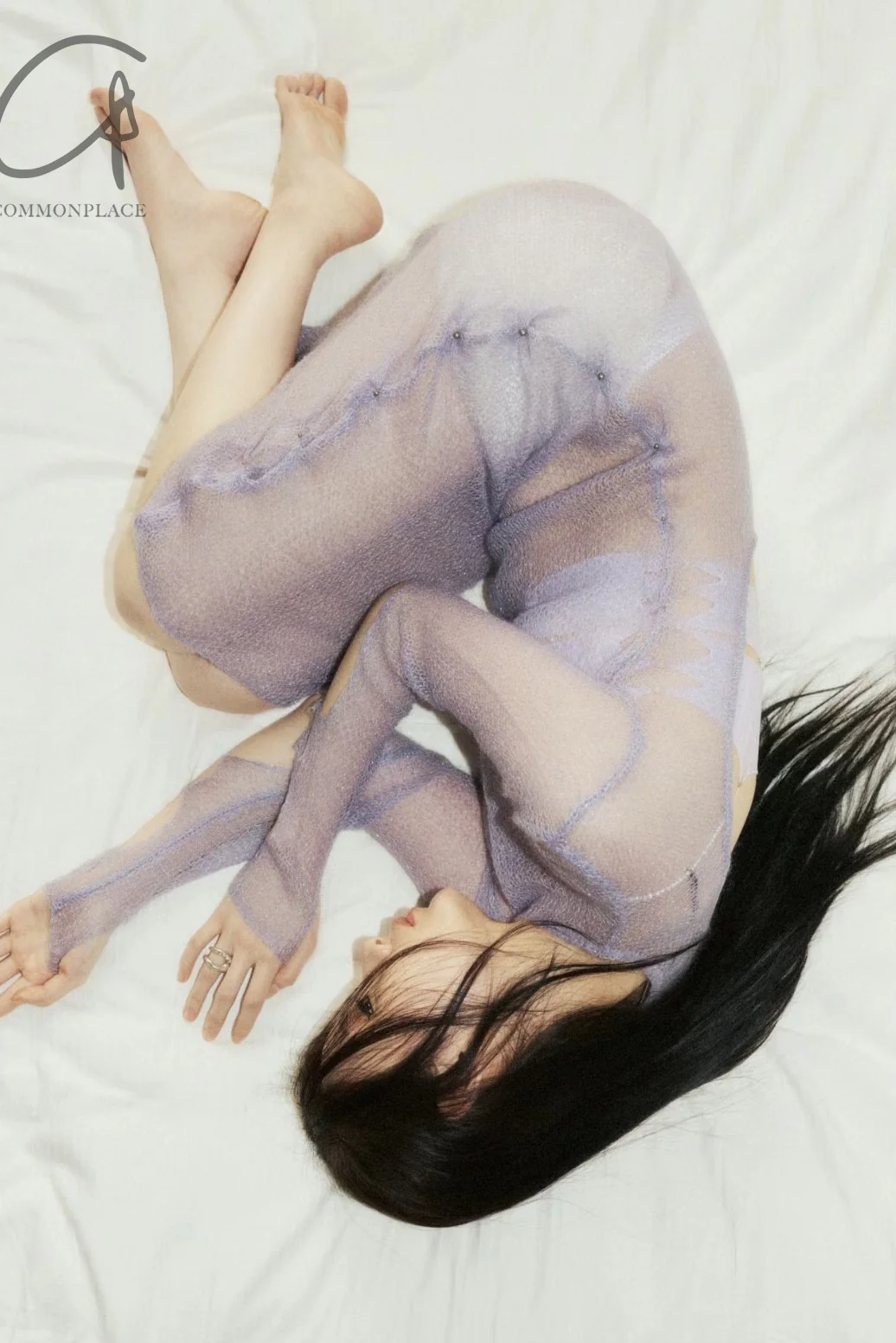 Rui Zhou KN03 Series Mohair Backless Dress RUI-RUIFW21KN03L-DXZ Lilac - Image 14