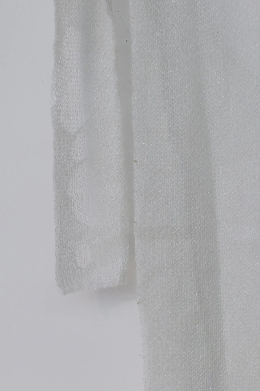 Rui Zhou KN03 Series Mohair Backless Dress RUI-RUIFW21KN03-BAI White Vapor - Image 13