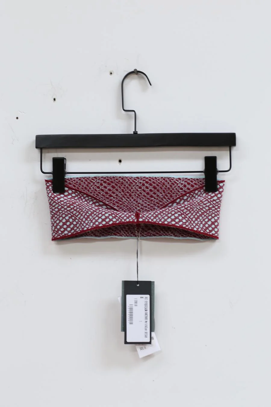 RUI Knitted Jacquard Bandeau RAW22KN09 Merlot&Cyan Crimson & Ice Blue - Image 2