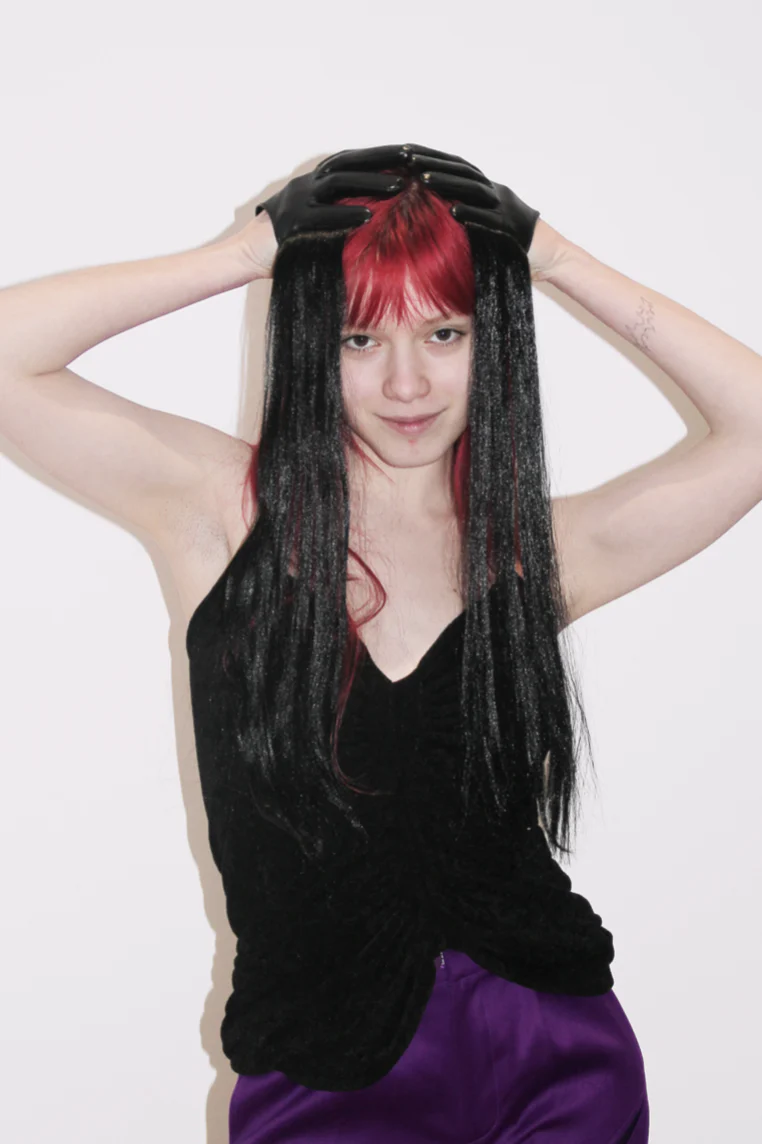 RUI Leather Gloves RAW22AC06 Onyx Black & Black Wig - Image 4