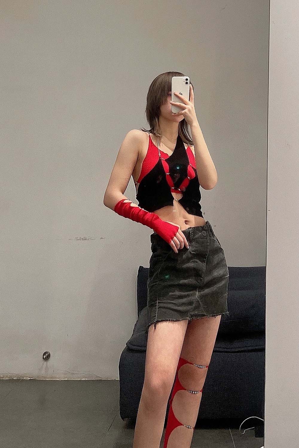 RUI long legs ruby red R015-AW20 - Image 7