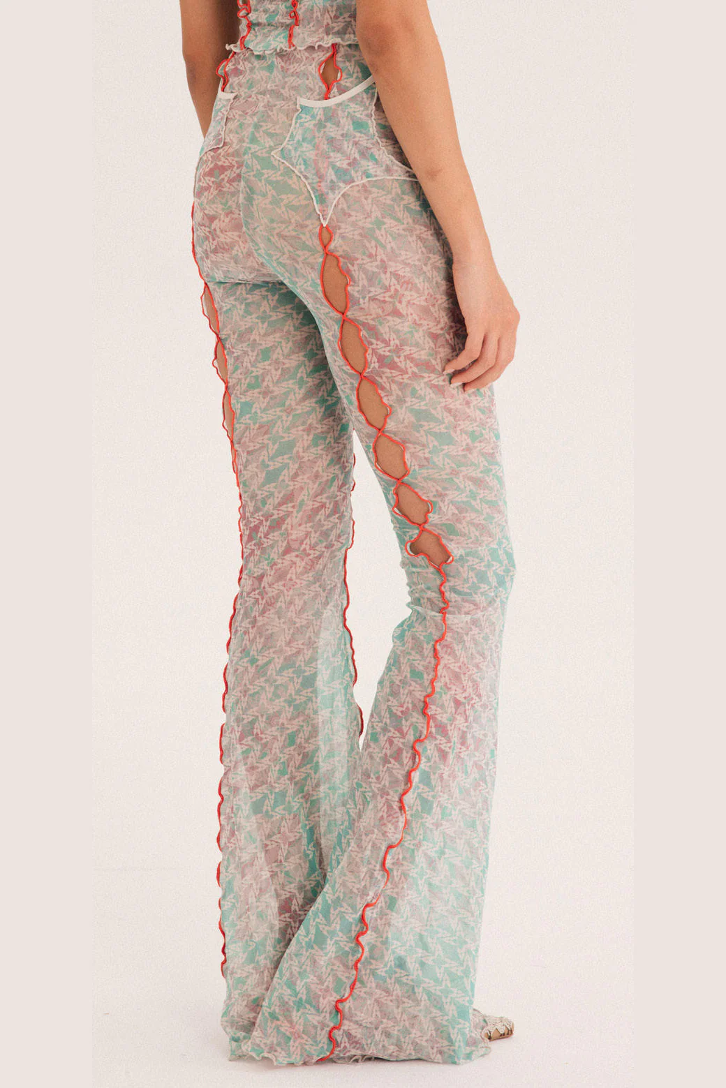RUI Mesh Flared Pants RSS22WV02 Printed - Image 2