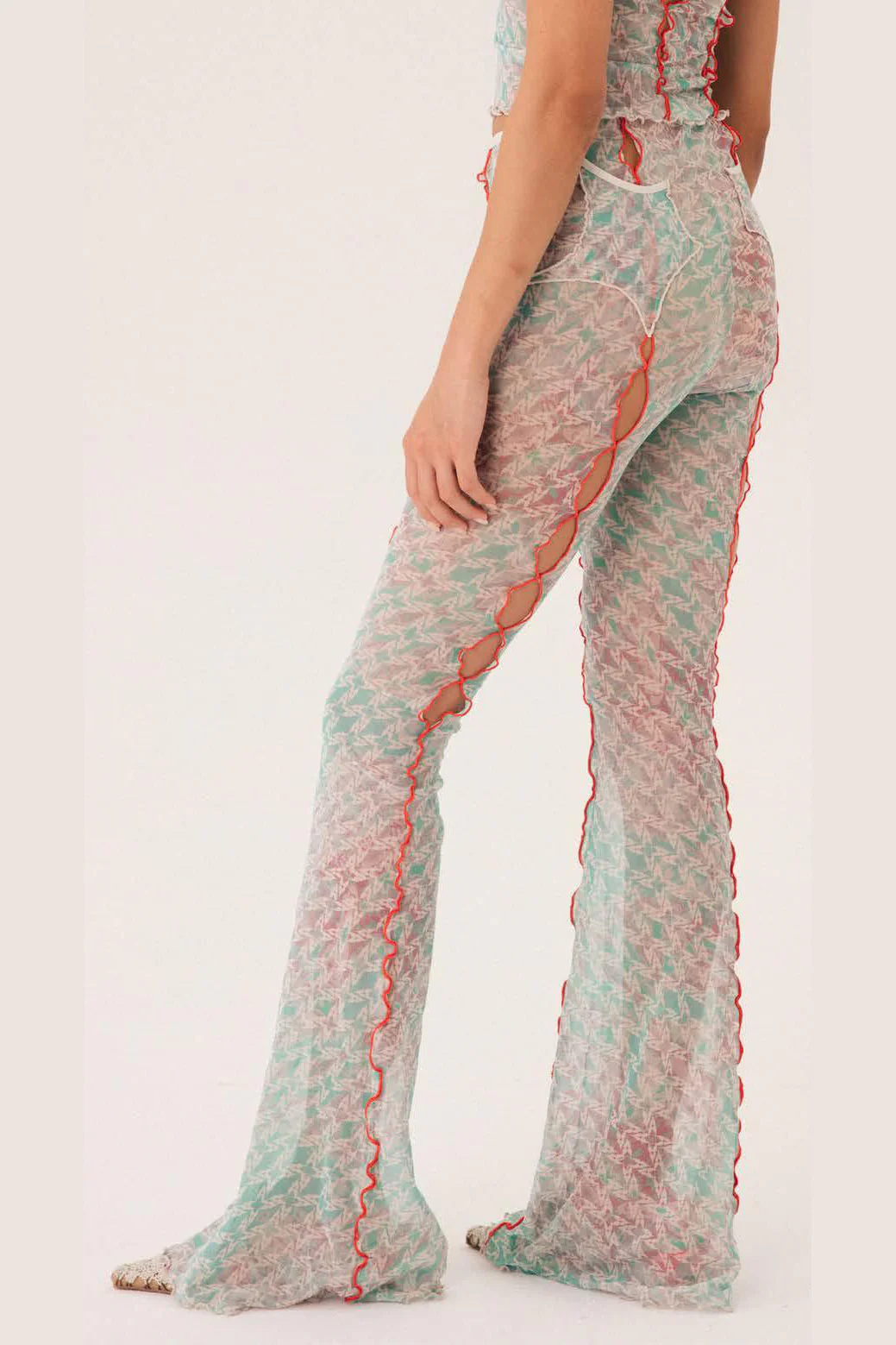 RUI Mesh Flared Pants RSS22WV02 Printed - Image 3