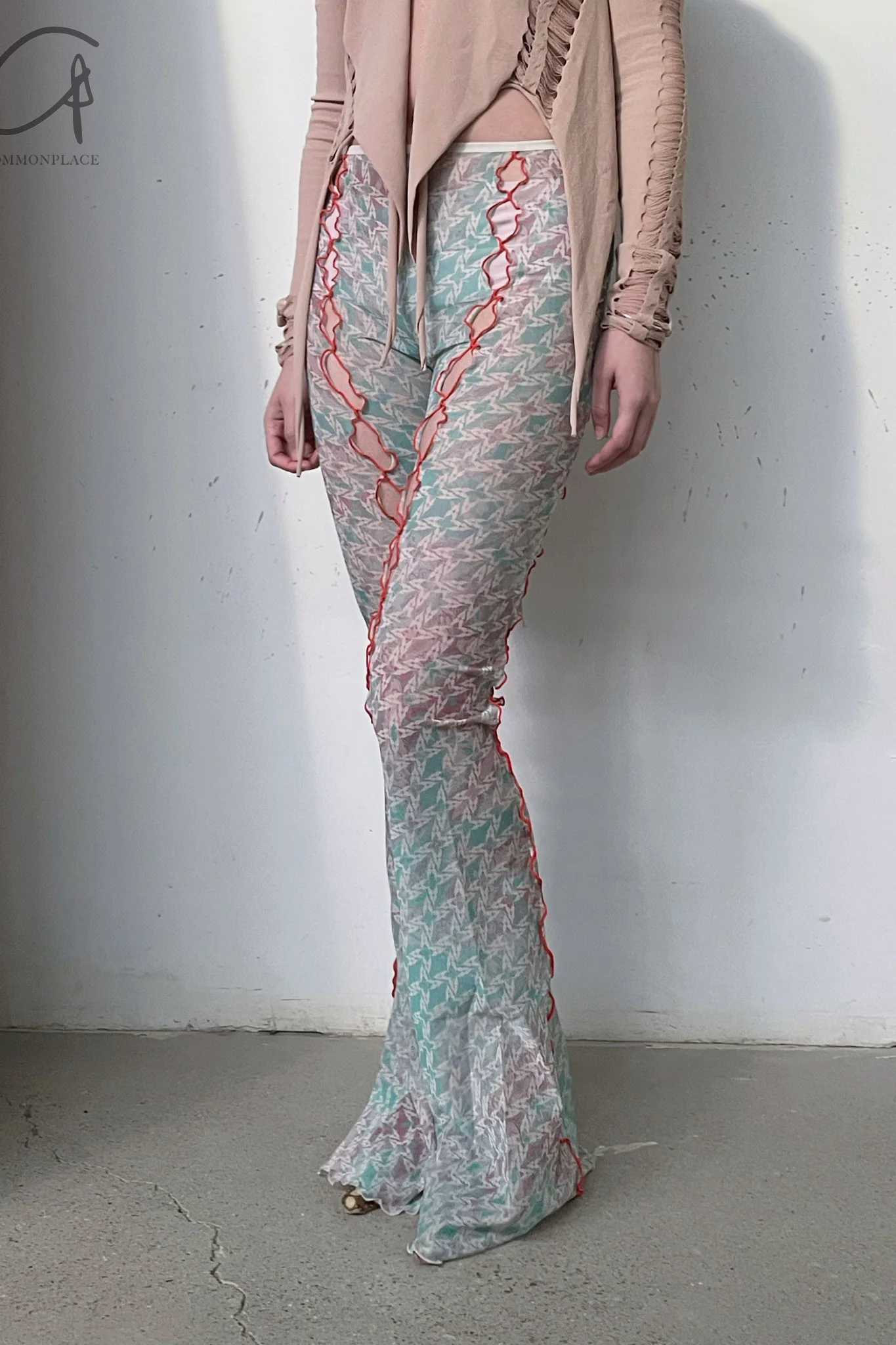 RUI Mesh Flared Pants RSS22WV02 Printed - Image 9