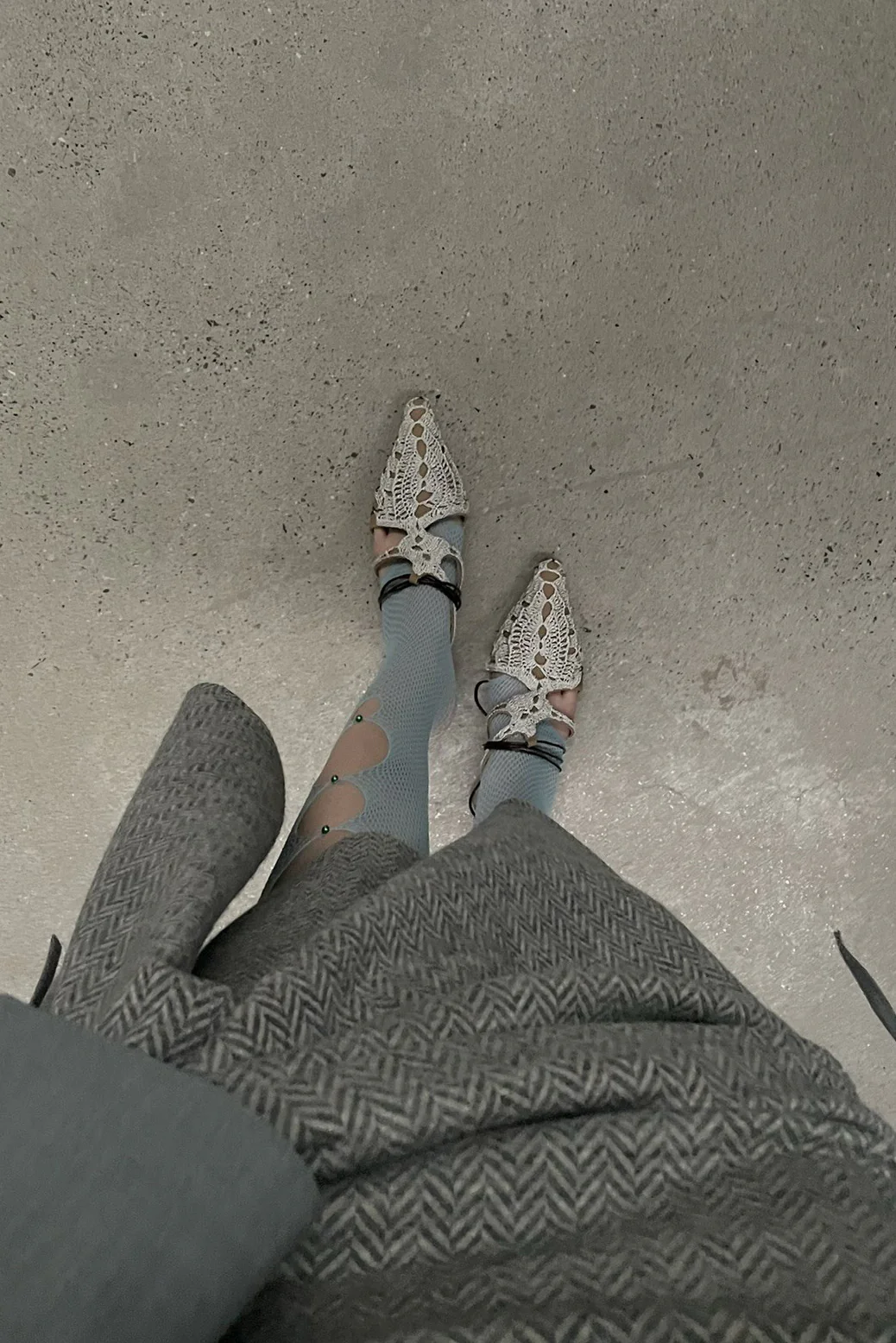 RUI Crochet Low Heels RSS22SH01 Grey - Image 29