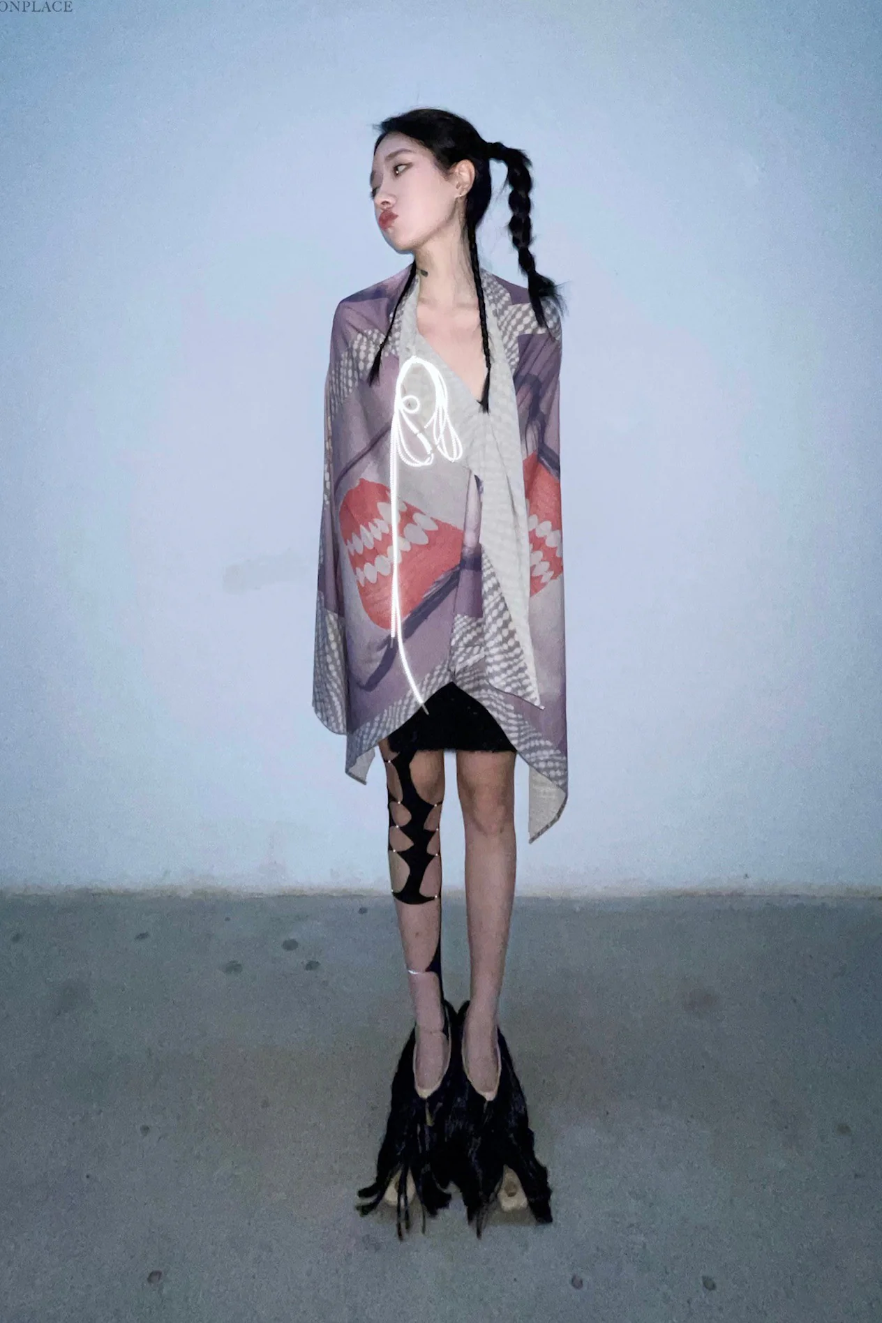 RUI Print Halter Dress RAW22WV06 Ruby&Violet Red & Violet - Image 19