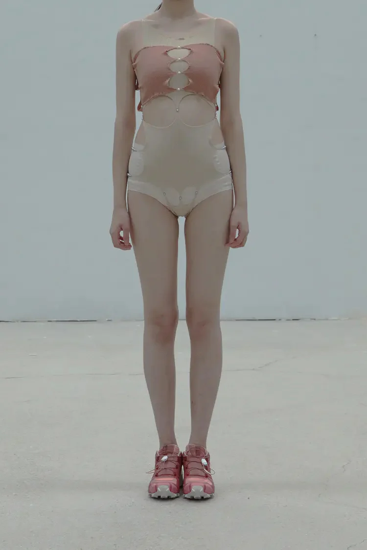Rui Zhou Pearl Chain Tube Top Handmade Skin-friendly RUI-R008-AW20-SHANHU Pink - Image 4