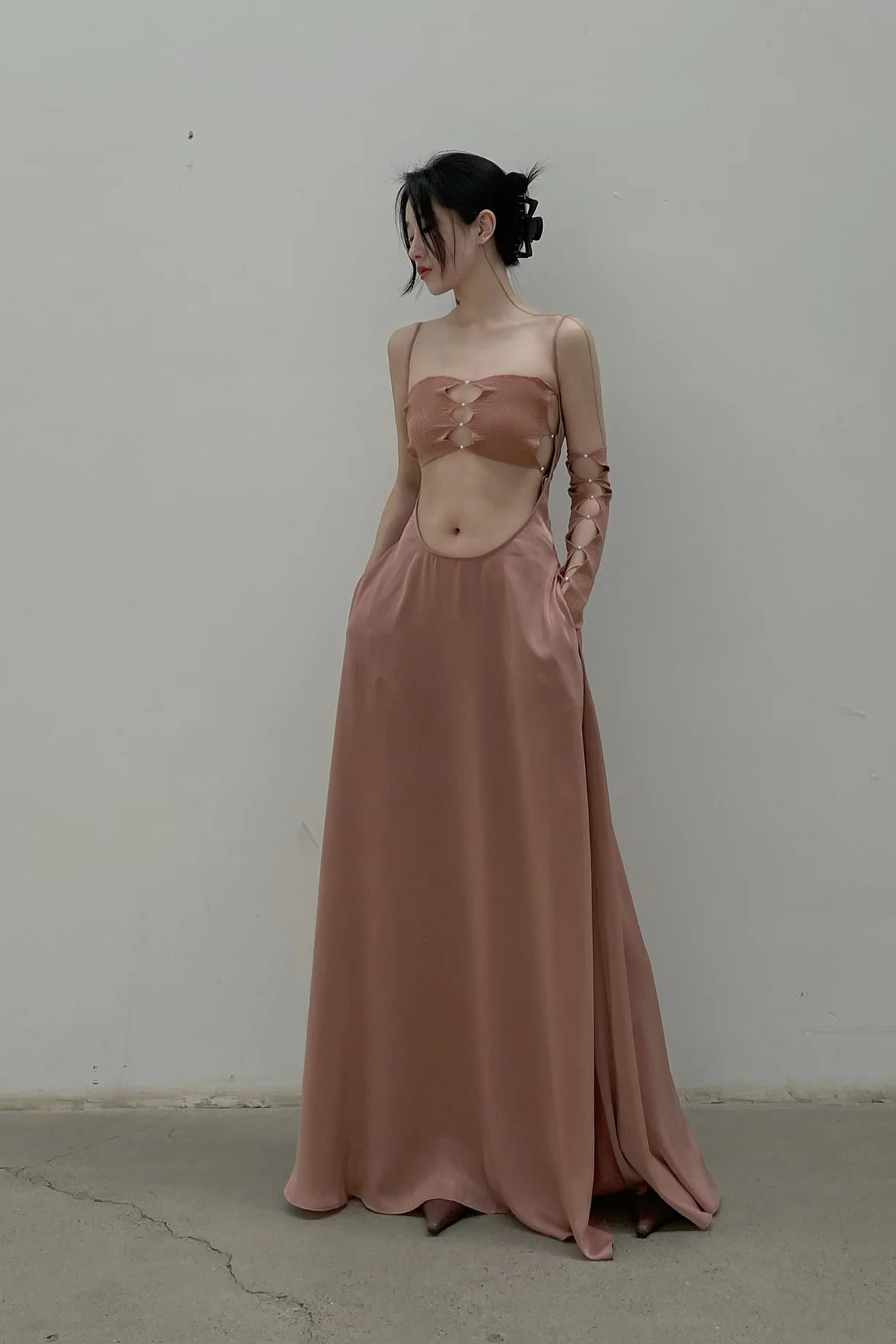 Rui Zhou Pearl Chain Tube Top Handmade Skin-friendly RUI-R008-AW20-SHANHU Pink - Image 8