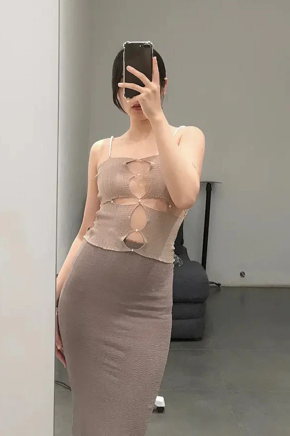 RUI R010-AW20 sleeveless suspender top dusty rose - Image 3