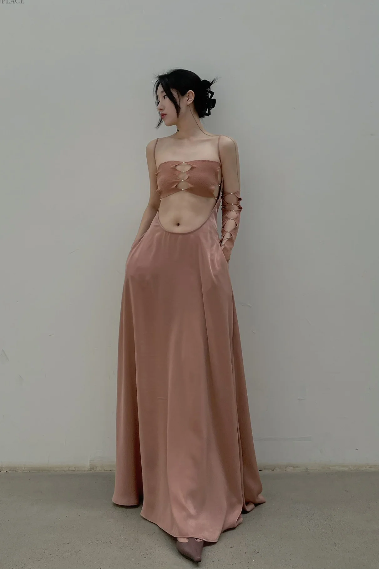 RUI R013-AW20 pink long gloves coral - Image 9
