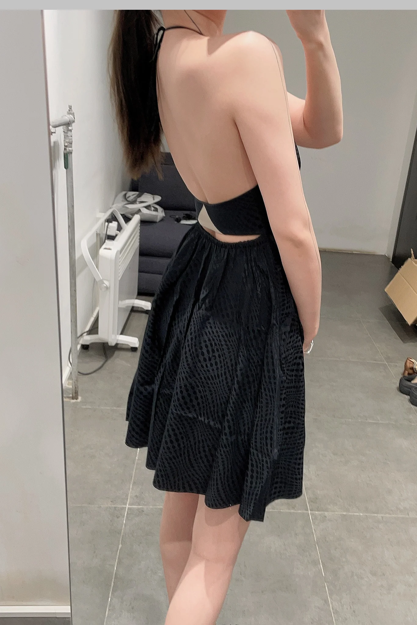 RUI real silk stitching hand hook dress RSS23WV08 ONYX black - Image 24