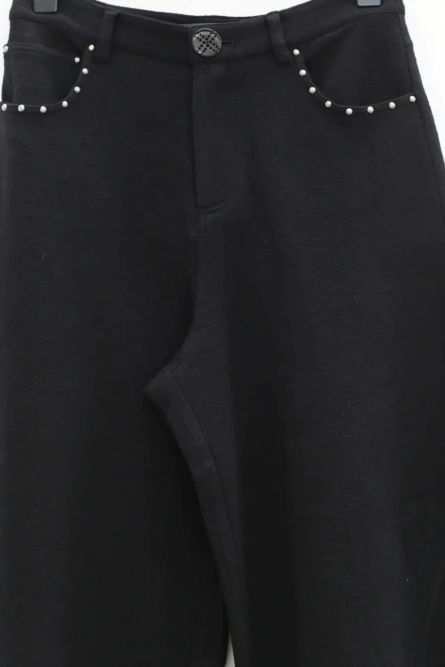 RUI Rib Panel Wide Leg Pants RAW23WV09 Black - Image 6