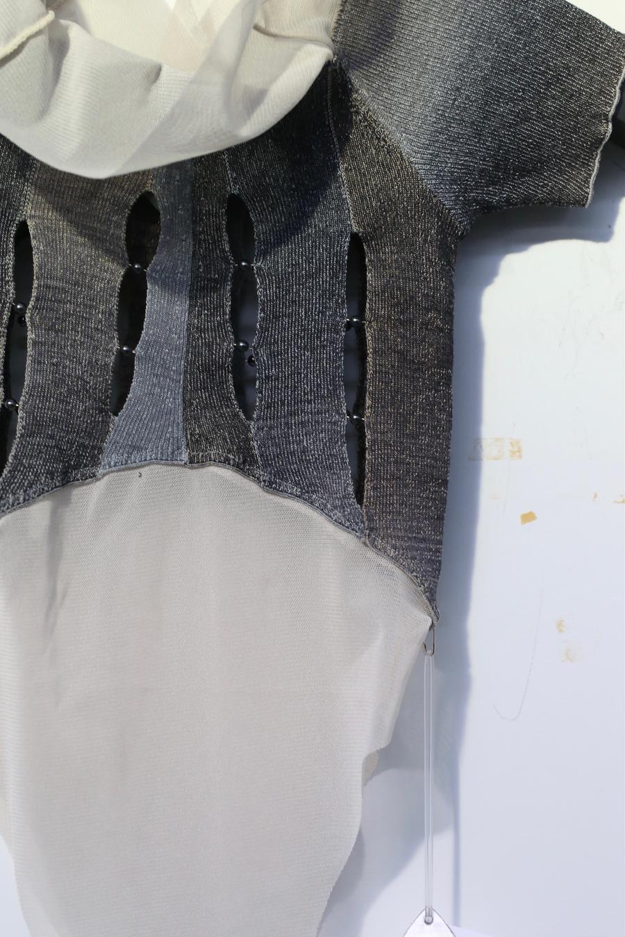RUI segment dyeing lit stitching net yarn jacket RSS23KN04 nightfall black and gray gradient - Image 10