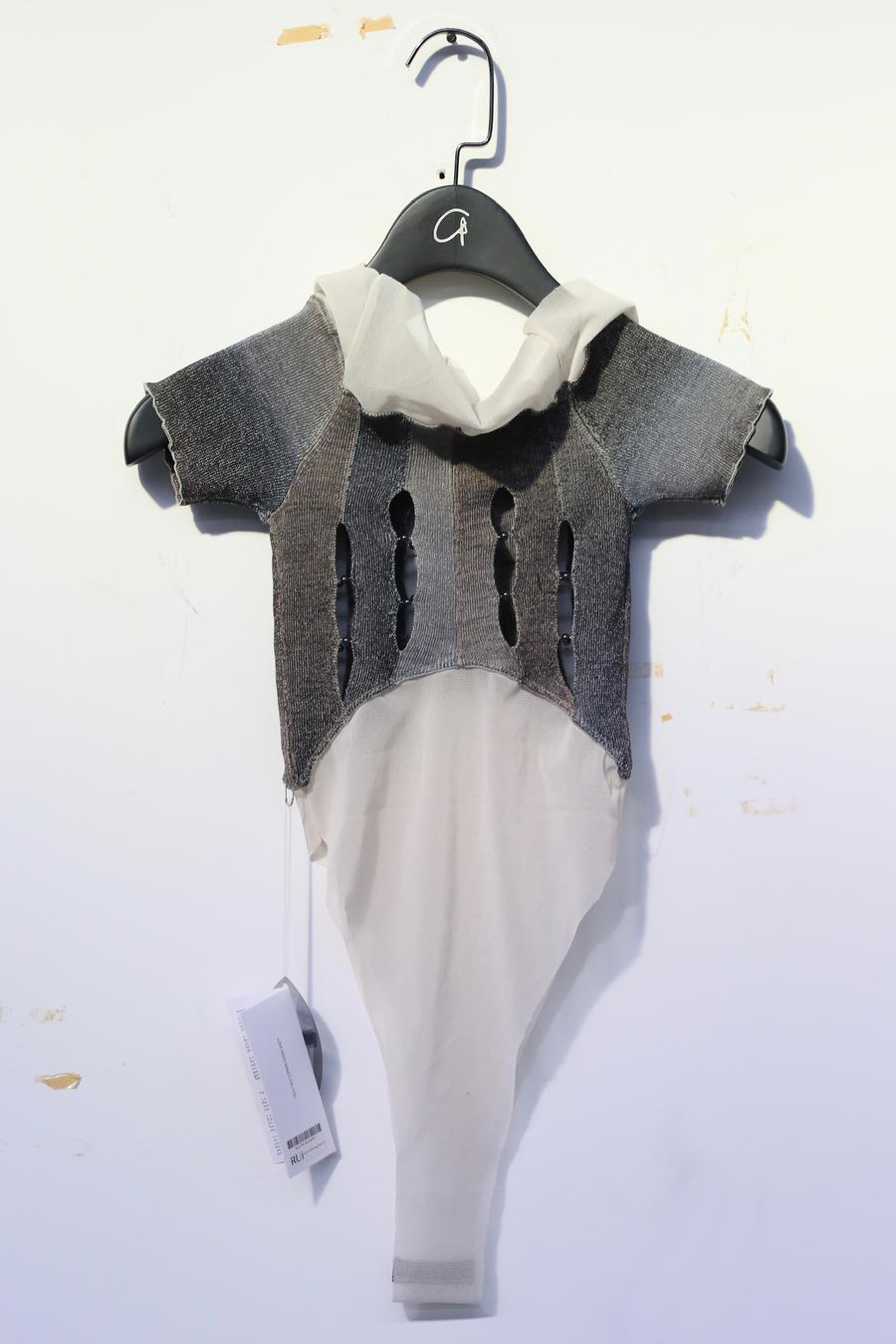 RUI segment dyeing lit stitching net yarn jacket RSS23KN04 nightfall black and gray gradient - Image 9
