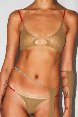 RUI semi-sheer string bikini RSS24SF01 coffee - Image 2
