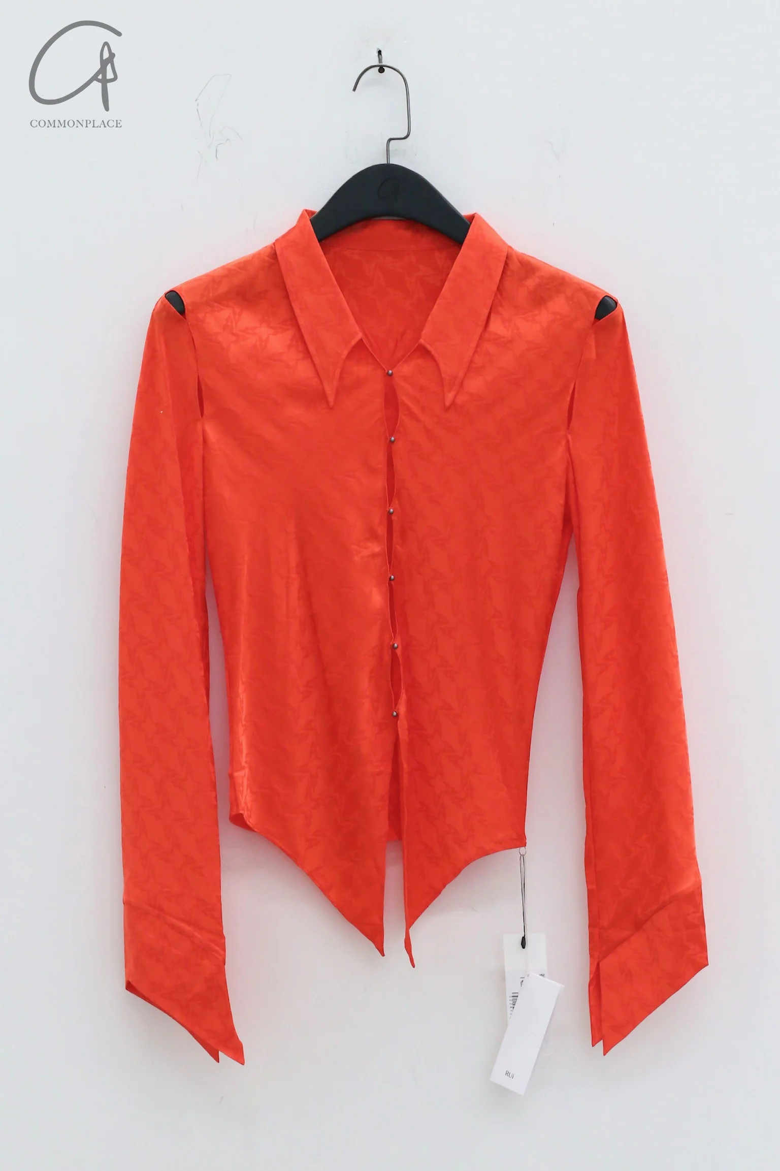RUI Silk Jacquard Shirt RSS22WV08 Orange - Image 3