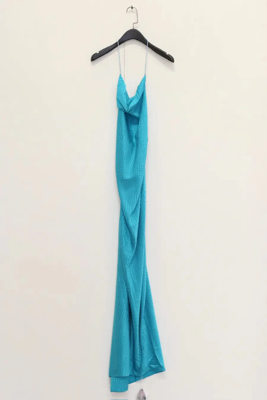 RUI silk patchwork long skirt RUI-RSS24WV04-QINGLAN Teal teal - Image 3