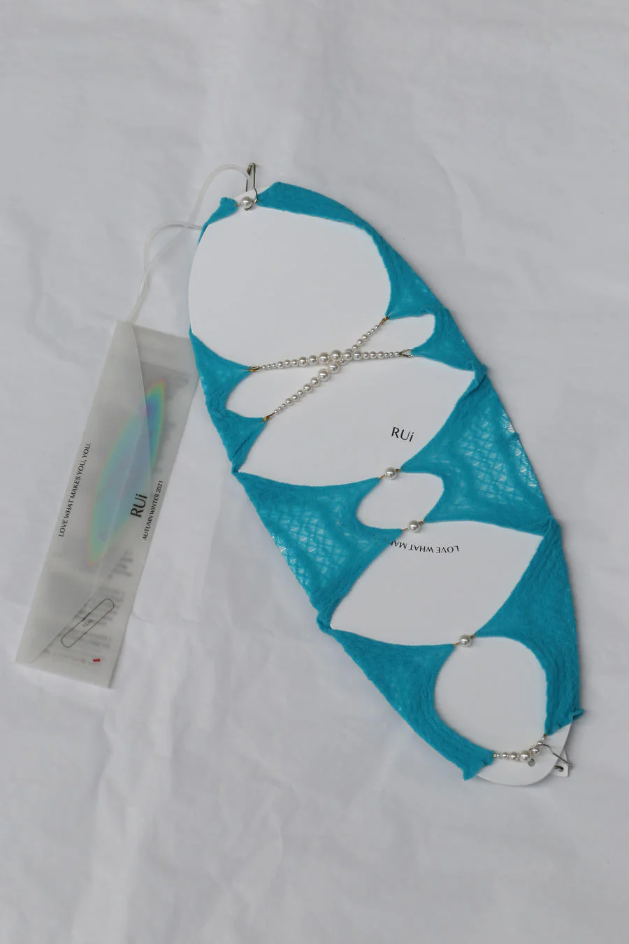 RUI Single Cross Pearl Sleeve RUI-RUIFW21SF04T-QINGLAN Teal Teal - Image 10
