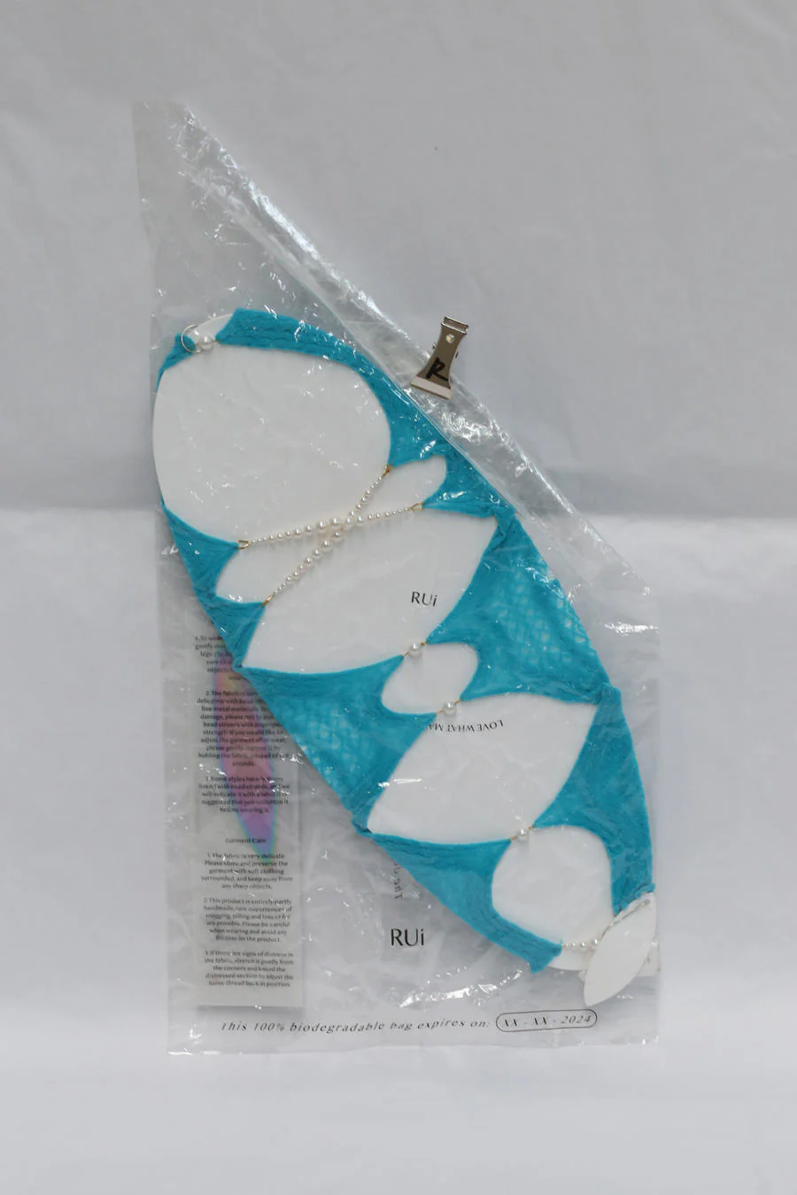 RUI Single Cross Pearl Sleeve RUI-RUIFW21SF04T-QINGLAN Teal Teal - Image 13