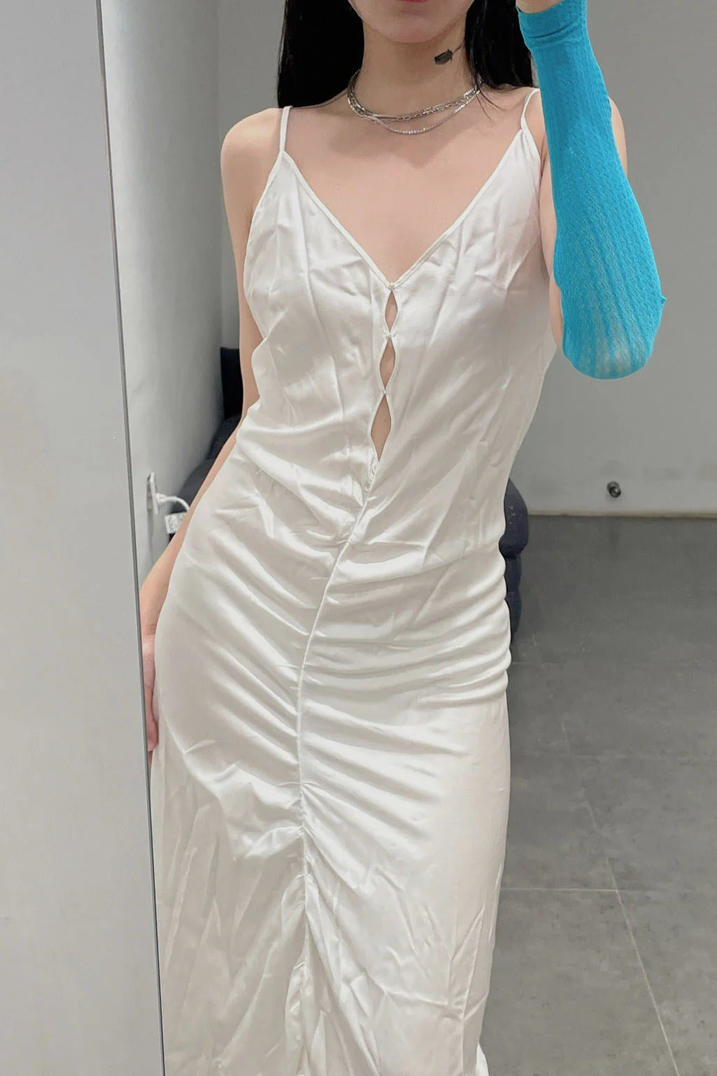 RUI Single Cross Pearl Sleeve RUI-RUIFW21SF04T-QINGLAN Teal Teal - Image 2