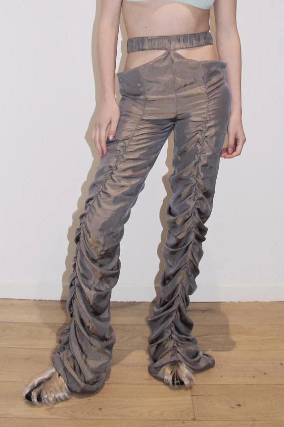 RUI smocked trousers RAW22WV01 Metallic lilac - Image 14