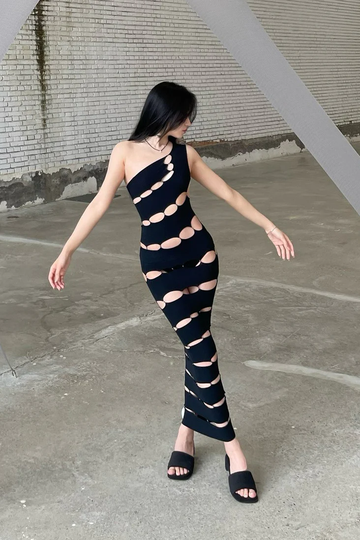 RUI spiral tight long skirt RUI-RSS23SF05-HEI ONYX black - Image 24