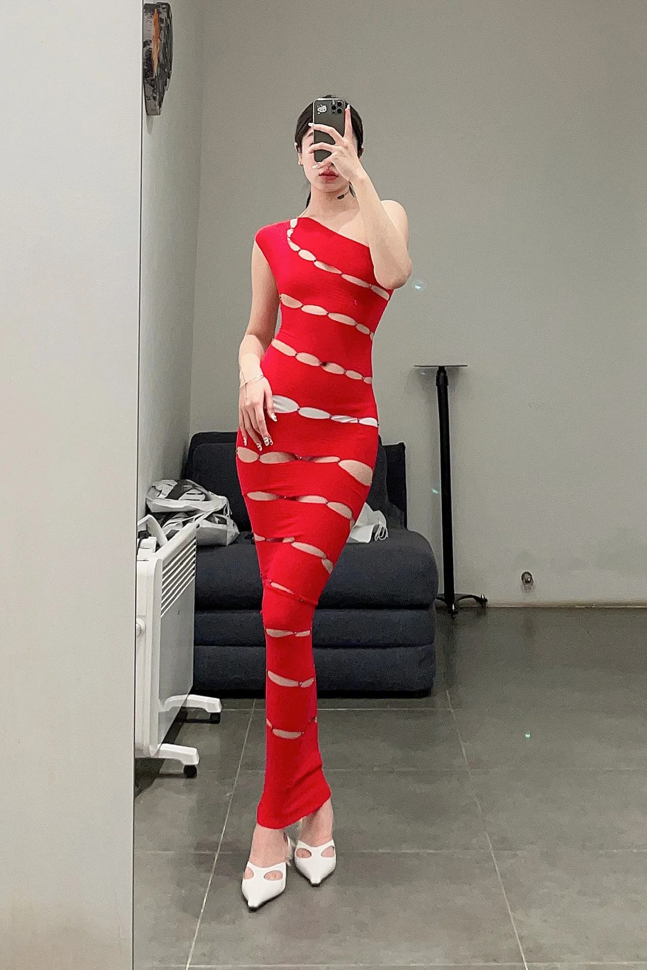 RUI spiral tight long skirt RSS23SF05 Ruby red - Image 10