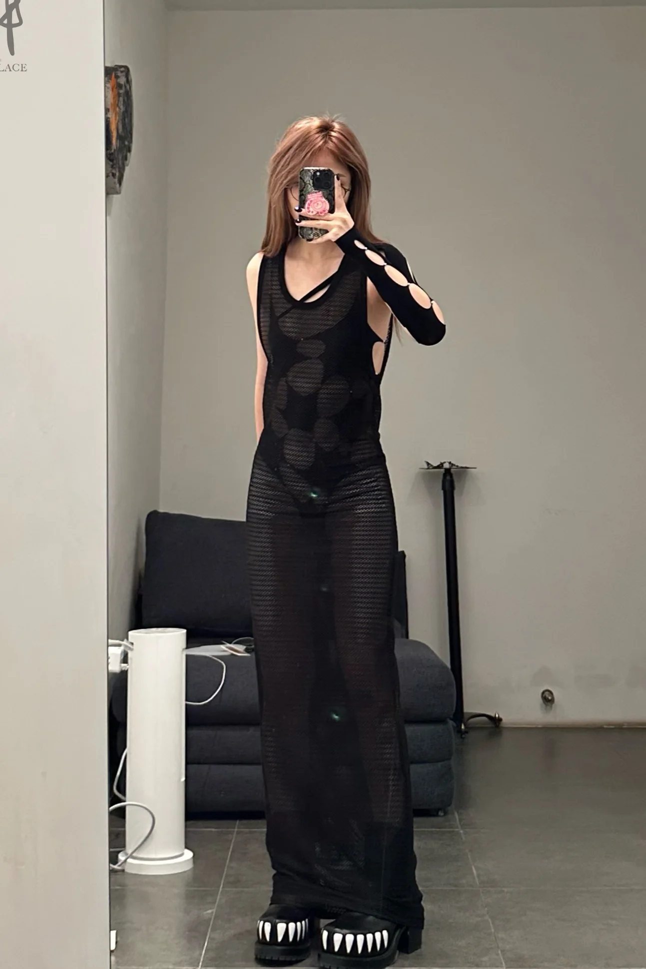 Rui Zhou R005 Series Pearl Chain Crotch Vest Suspender RUI-SS21-R005-HEI Black Onyx - Image 24