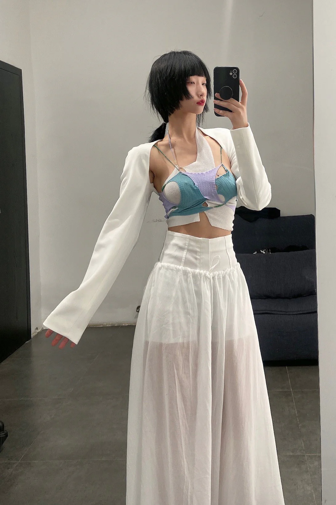 RUI SS21-R010 Stand Collar Top VAPOR - Image 19