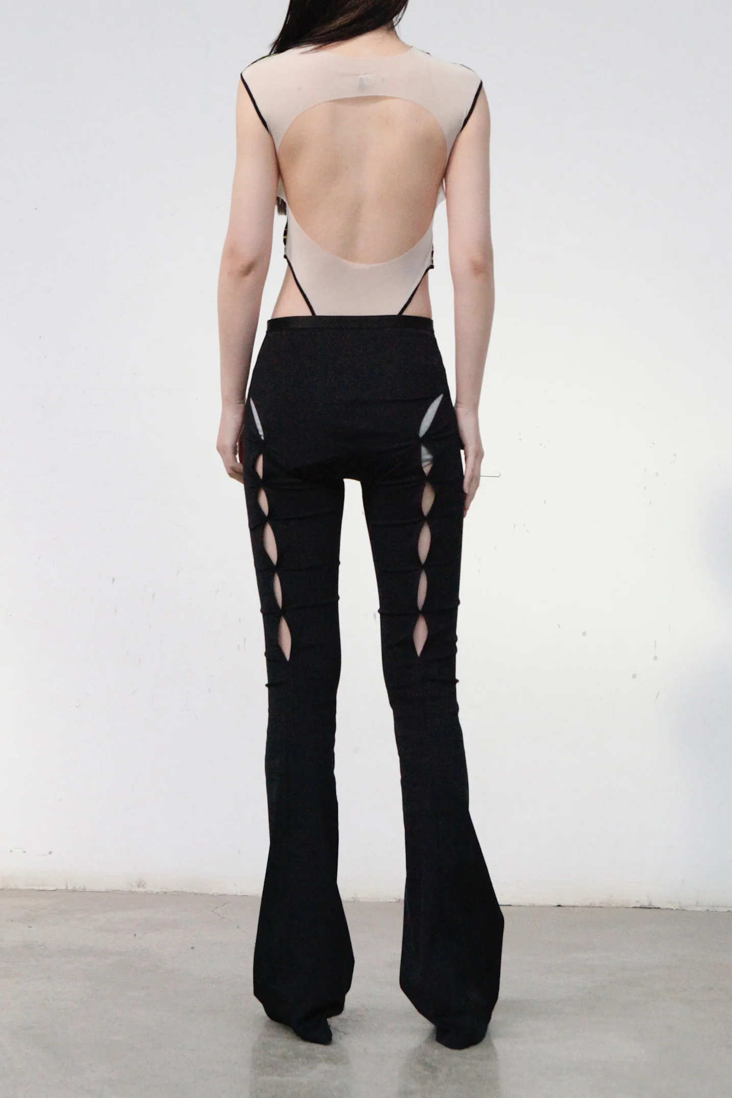 RUI Stripe Panel Mesh Bodysuit RSS23KN09 Onyx Black - Image 7