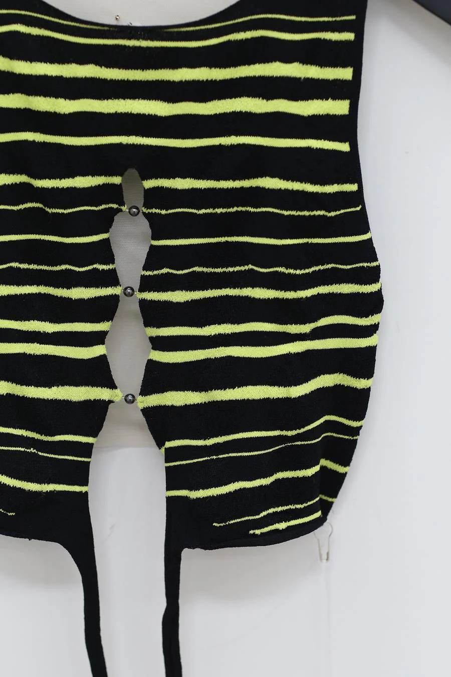 RUI Stripe Panel Mesh Tank Top RSS23KN08 Onyx Black - Image 11
