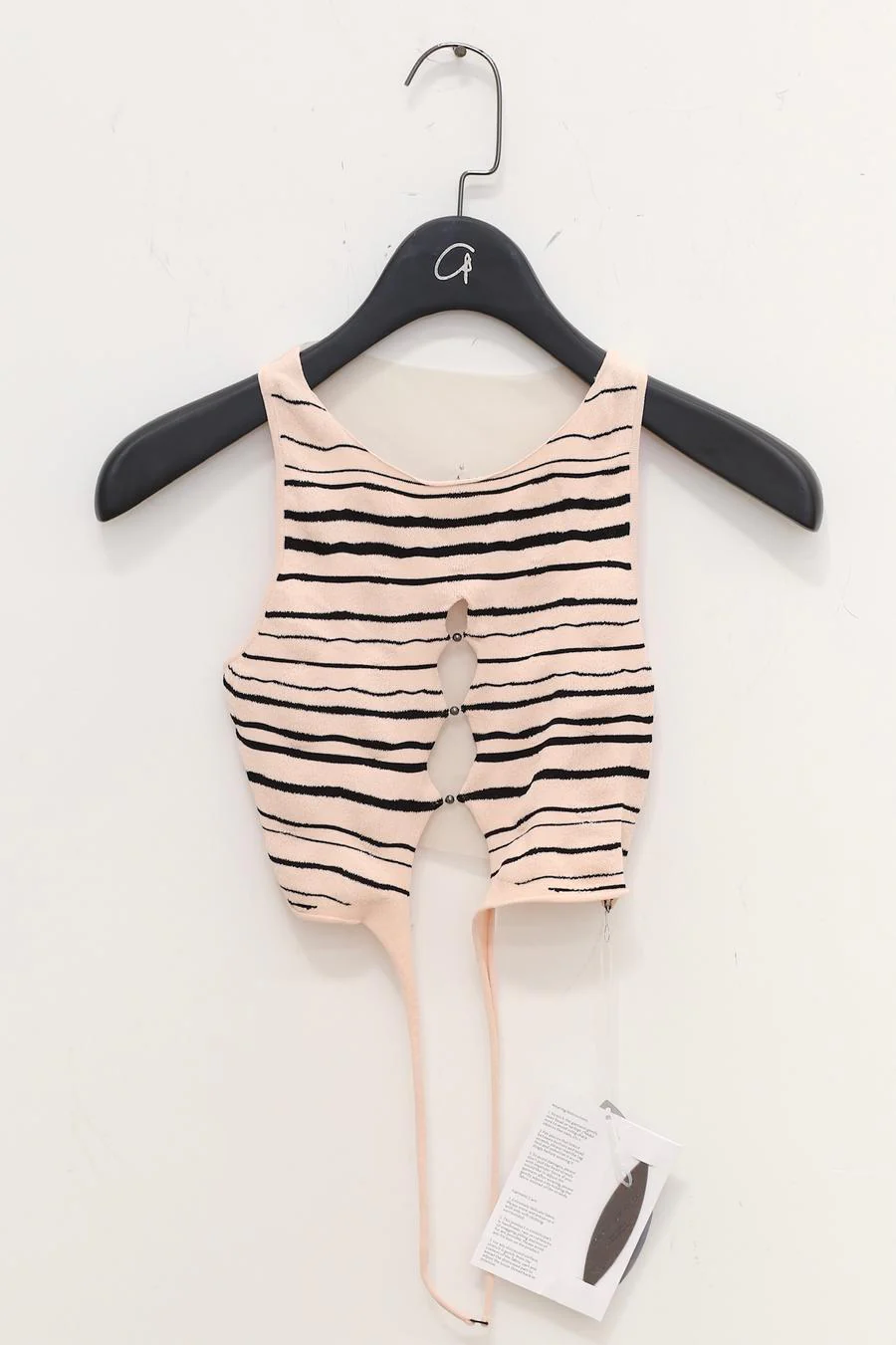 RUI Stripe Panel Mesh Vest RSS23KN08 Blush Blush - Image 11