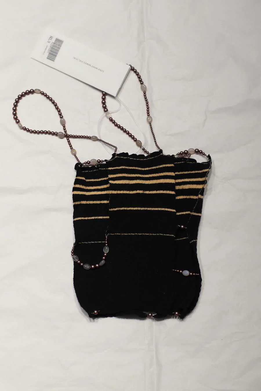 RUI Striped Short Sling RSS22SF02 Onyx Black &Cheese Light Yellow Stripe - Image 4